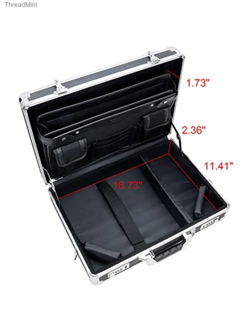 Locking Briefcase Hard Laptop Case Combination Lock w/Adjustable Strap